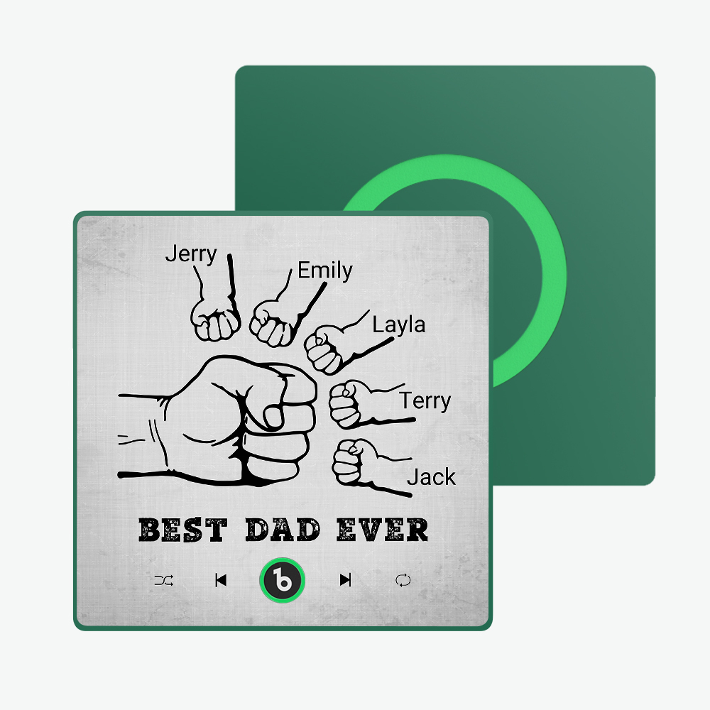 Regalo Del Día Del Padre: Imán De Nevera Con Música Personalizado, Marco Colorido, Álbum, Imán Para Nevera, Pegatina De Foto De Pared Con Música, Puede Reproducir Canciones, Regalo Para Papá. - mymoonlampes
