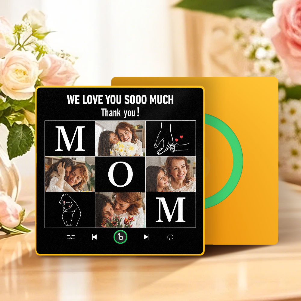 Imán Para Nevera Con Música Personalizada Para El Día De La Madre, Marco De Foto Y Texto Personalizado, Regalo Para Mamá - mymoonlampes