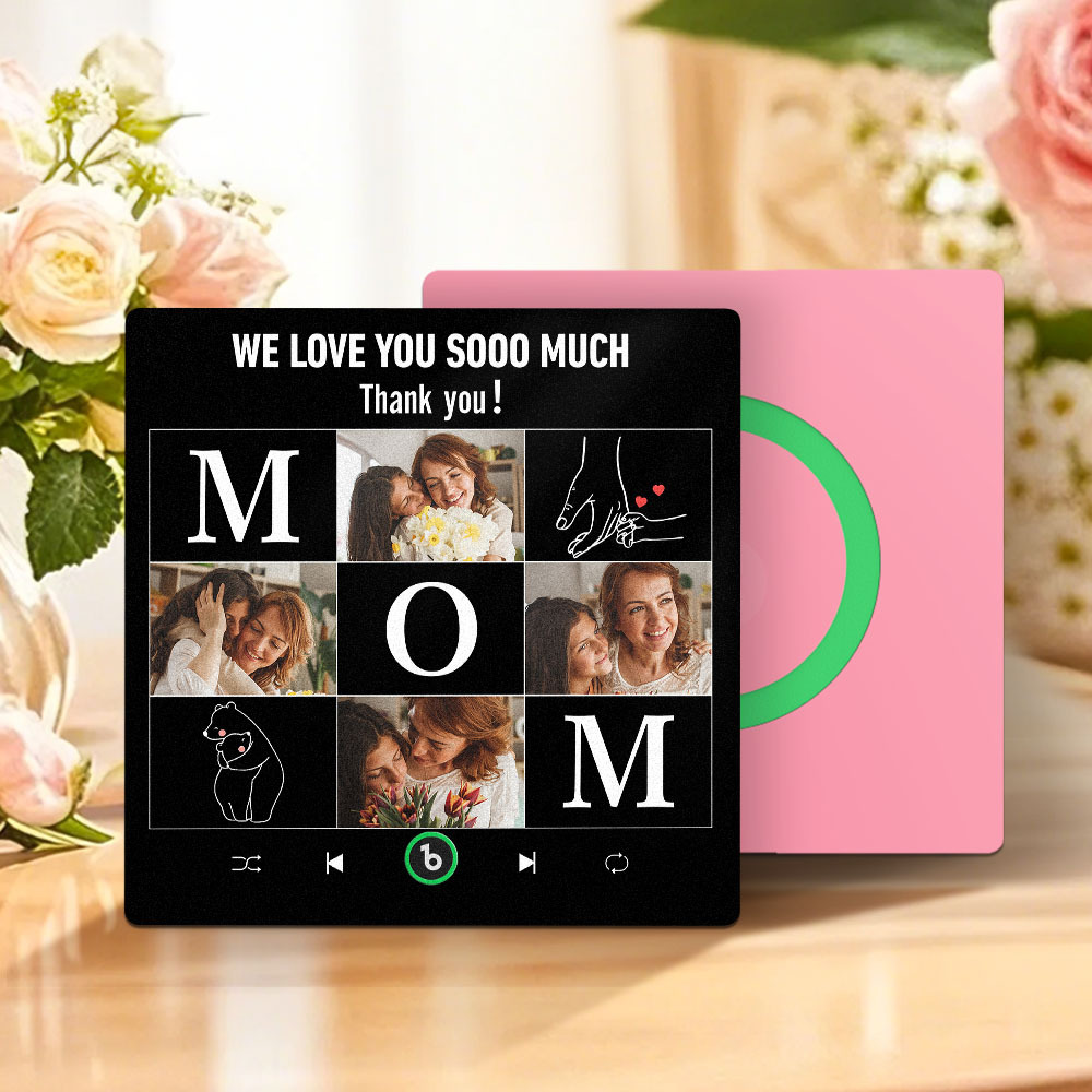 Imán Para Nevera Con Música Personalizada Para El Día De La Madre, Marco De Foto Y Texto Personalizado, Regalo Para Mamá - mymoonlampes