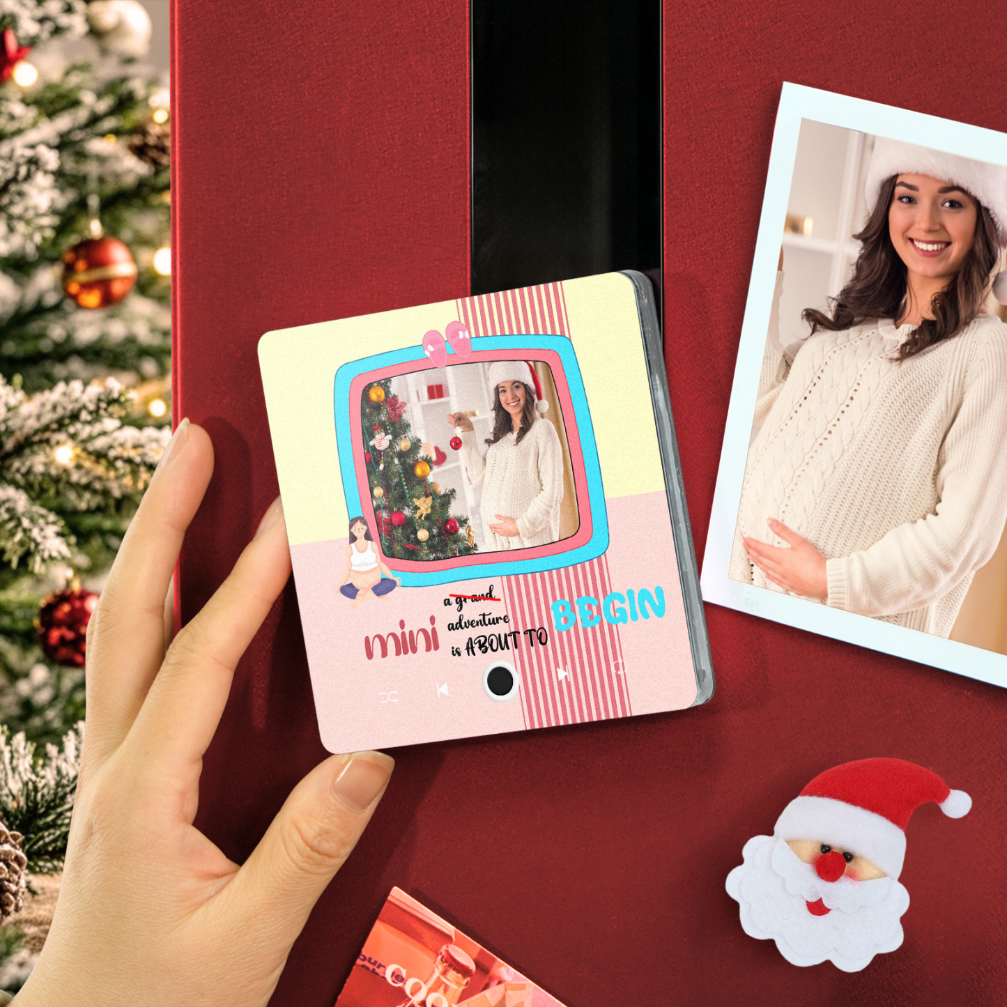 Imán Personalizado Para Nevera Con Foto Y Música, Regalo De Navidad Para Mamá, Imanes Musicales Personalizados Que Pueden Reproducir Canciones - mymoonlampes