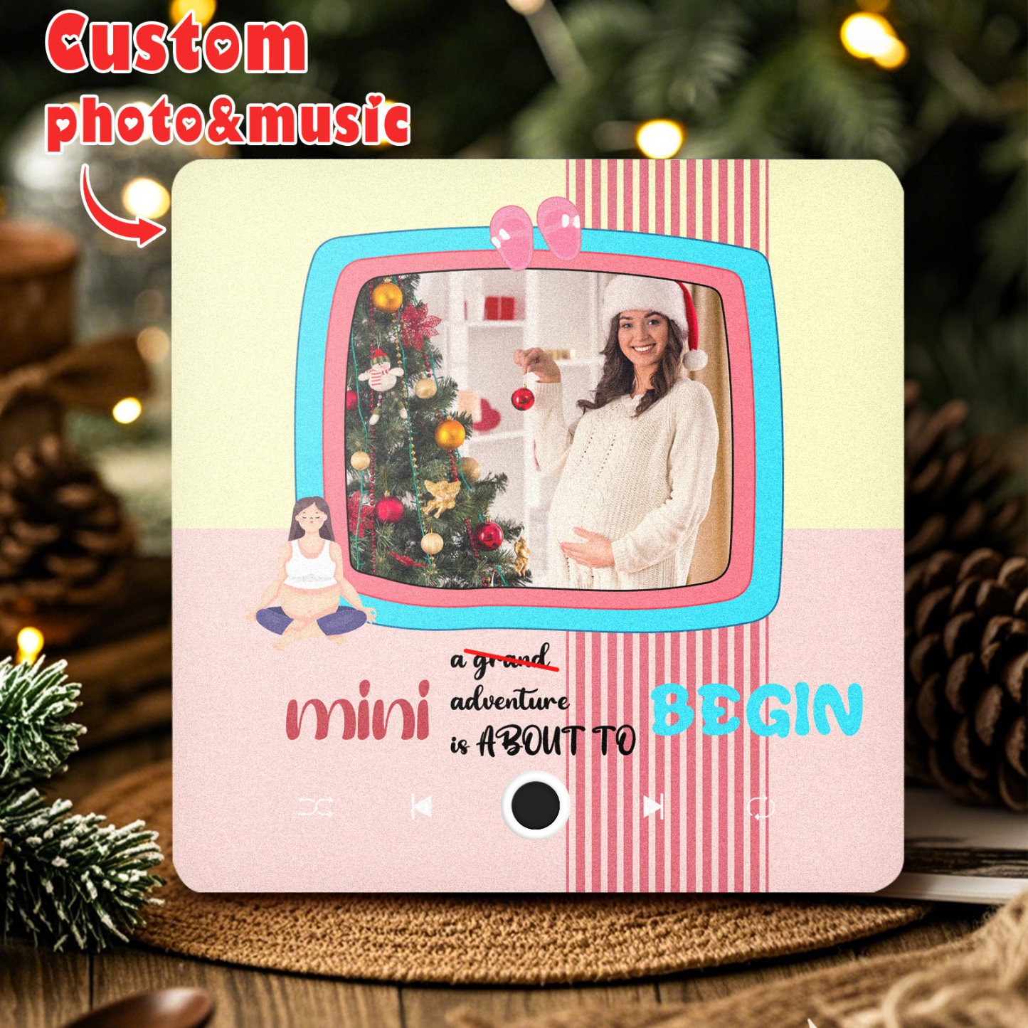 Imán Personalizado Para Nevera Con Foto Y Música, Regalo De Navidad Para Mamá, Imanes Musicales Personalizados Que Pueden Reproducir Canciones - mymoonlampes