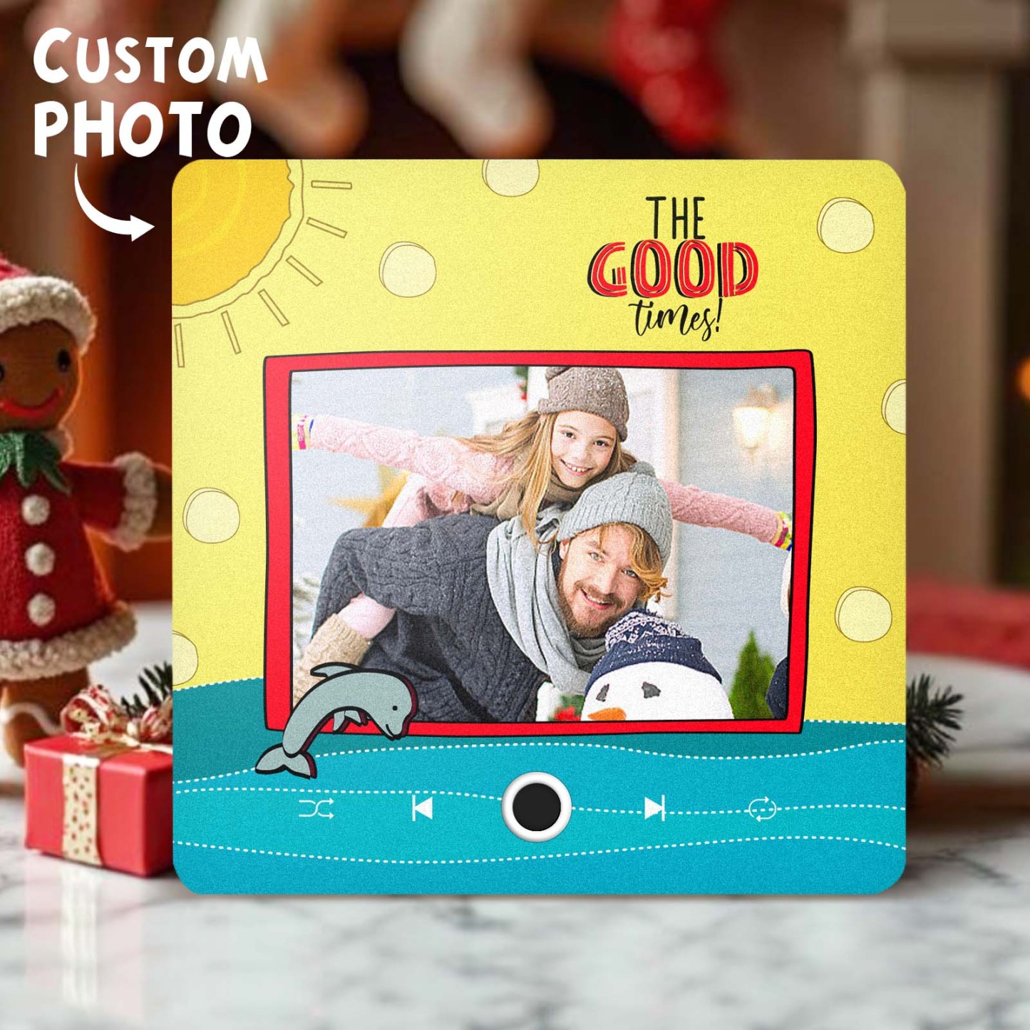 Imán De Nevera De Música Personalizado, Regalos De Navidad De Los Buenos Tiempos Para La Familia, Imanes De Música Personalizados Que Pueden Reproducir Canciones - mymoonlampes