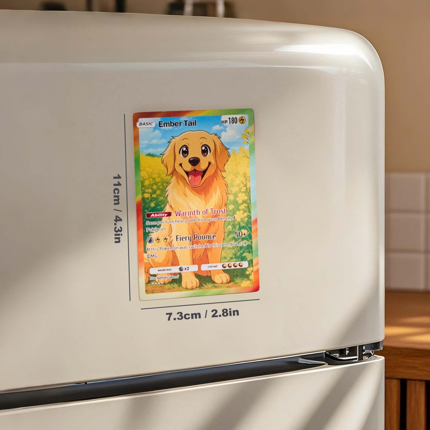 Tarjeta De Toque Personalizada Con Lindo Imán De Mascota, Foto De Dibujos Animados, Imanes Para Refrigerador, Divertido Recuerdo Personalizado Para Cualquier Ocasión. - mymoonlampes