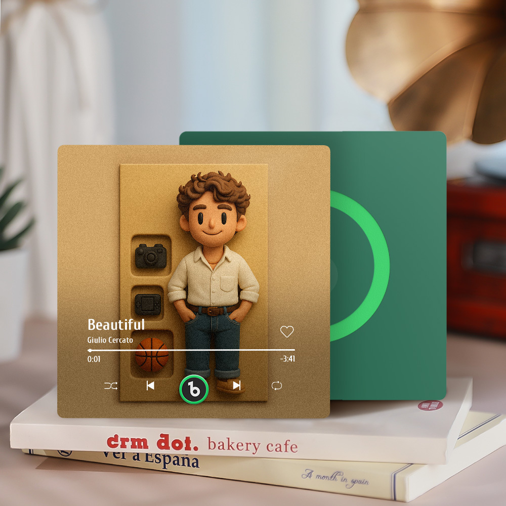 Figuras De Acción Personalizadas De Cuerpo Completo, Retratos, Música, Imán Para Refrigerador, Marco De Fotos Personalizado De Estilo Arcilla - mymoonlampes
