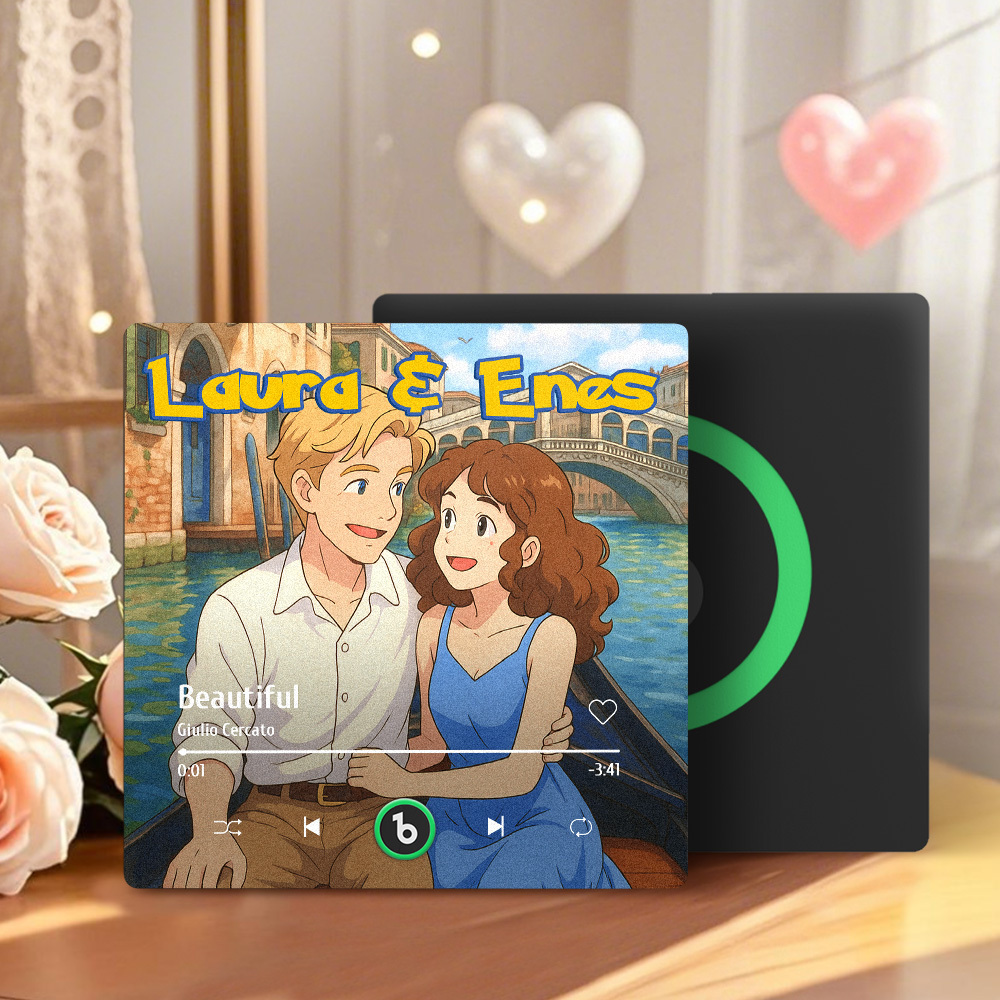 Imán Para Nevera Con Foto Y Nombre Personalizados, Estilo Caricatura, Marco De Fotos Personalizado, Regalo Para Parejas - mymoonlampes