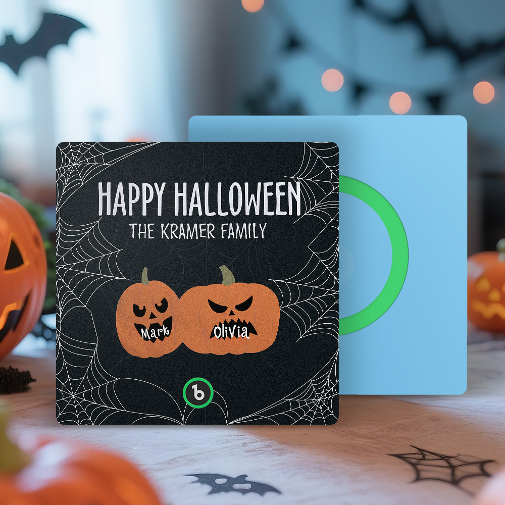 Imán De Nevera Con Música De Calabaza Personalizada Con Nombre Y Cara, Ideal Para Halloween. Imán Familiar Para Nevera Con Calabazas Personalizadas. Regalo De Halloween. - mymoonlampes