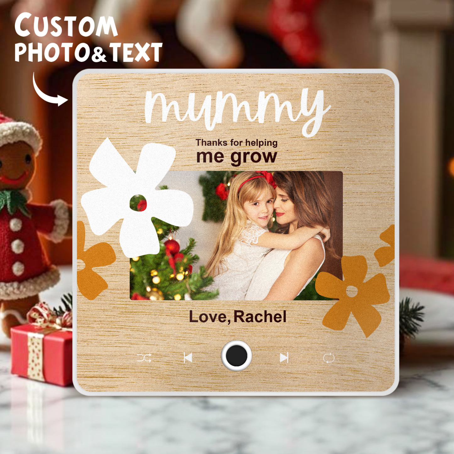 Imán De Música Personalizado Para Nevera, Regalo Para Mamá, Imanes De Música Personalizados Que Pueden Reproducir Canciones, Regalos De Navidad, Regalos Familiares - mymoonlampes