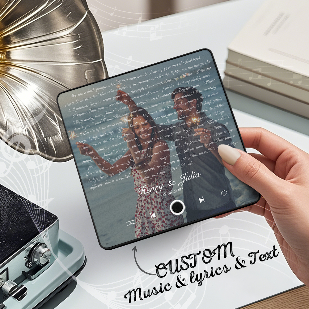 Música Personalizada Imán De Nevera Letras Foto Pegatina Regalos Música Pared Foto Pegatina Movimiento Musical Que Se Puede Reproducir Sin Teléfono Celular - mymoonlampes