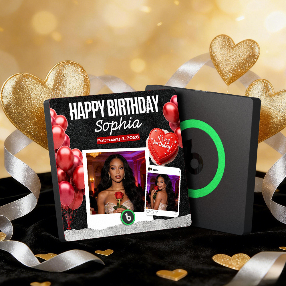 Imanes De Nevera Con Música Personalizados, Marco Colorido, Álbum, Imán Para Nevera Que Reproduce Canciones, Corazón Y Globo, Regalo De San Valentín. - mymoonlampes