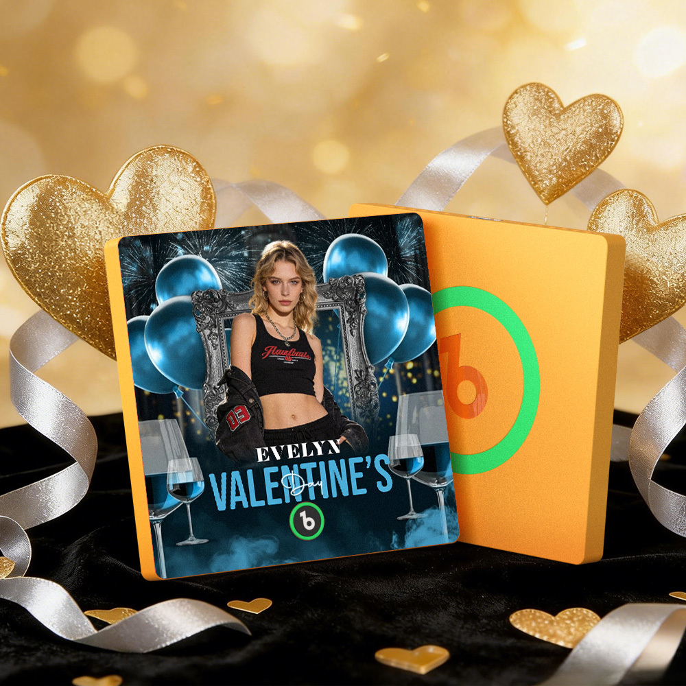 Imanes De Nevera Con Música Personalizados, Marco Colorido, Álbum, Imán Para Nevera Que Reproduce Canciones, Corazón Y Globo, Regalo De San Valentín. - mymoonlampes