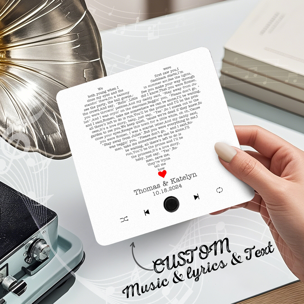 Música Personalizada Imán De Nevera Letras Foto Pegatina Regalos Música Pared Foto Pegatina Movimiento Musical Que Se Puede Reproducir Sin Teléfono Celular - mymoonlampes