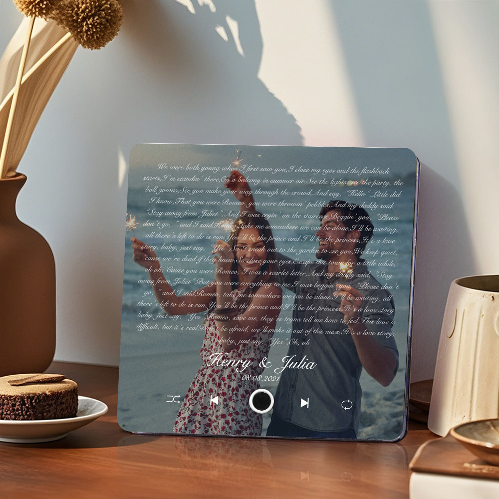 Música Personalizada Imán De Nevera Letras Foto Pegatina Regalos Música Pared Foto Pegatina Movimiento Musical Que Se Puede Reproducir Sin Teléfono Celular - mymoonlampes