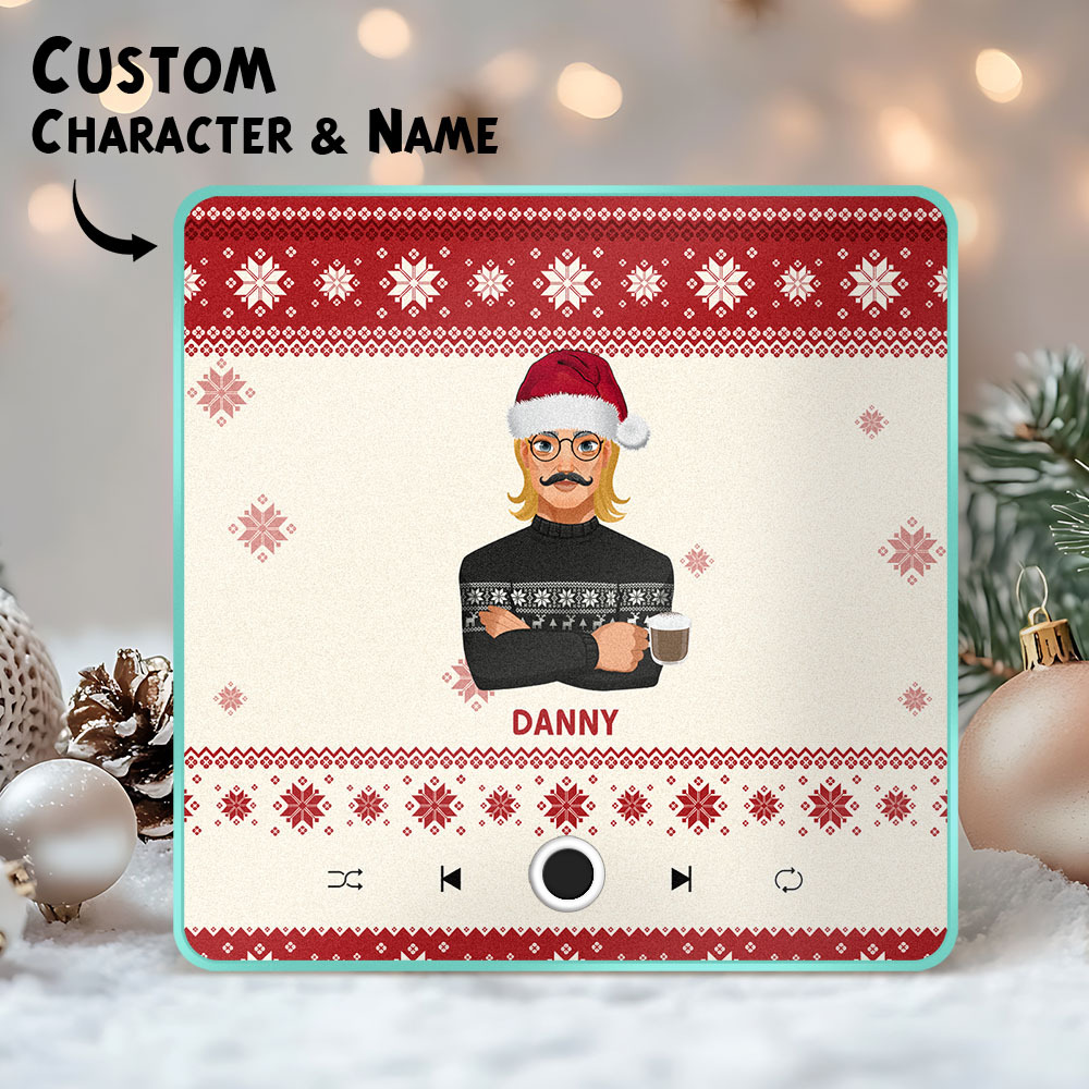 Retrato De Navidad Personalizado, Imán De Nevera Con Música Personalizada, Imanes De Feliz Navidad, Pueden Reproducir Canciones, Regalo De Navidad, Regalos Familiares - mymoonlampes