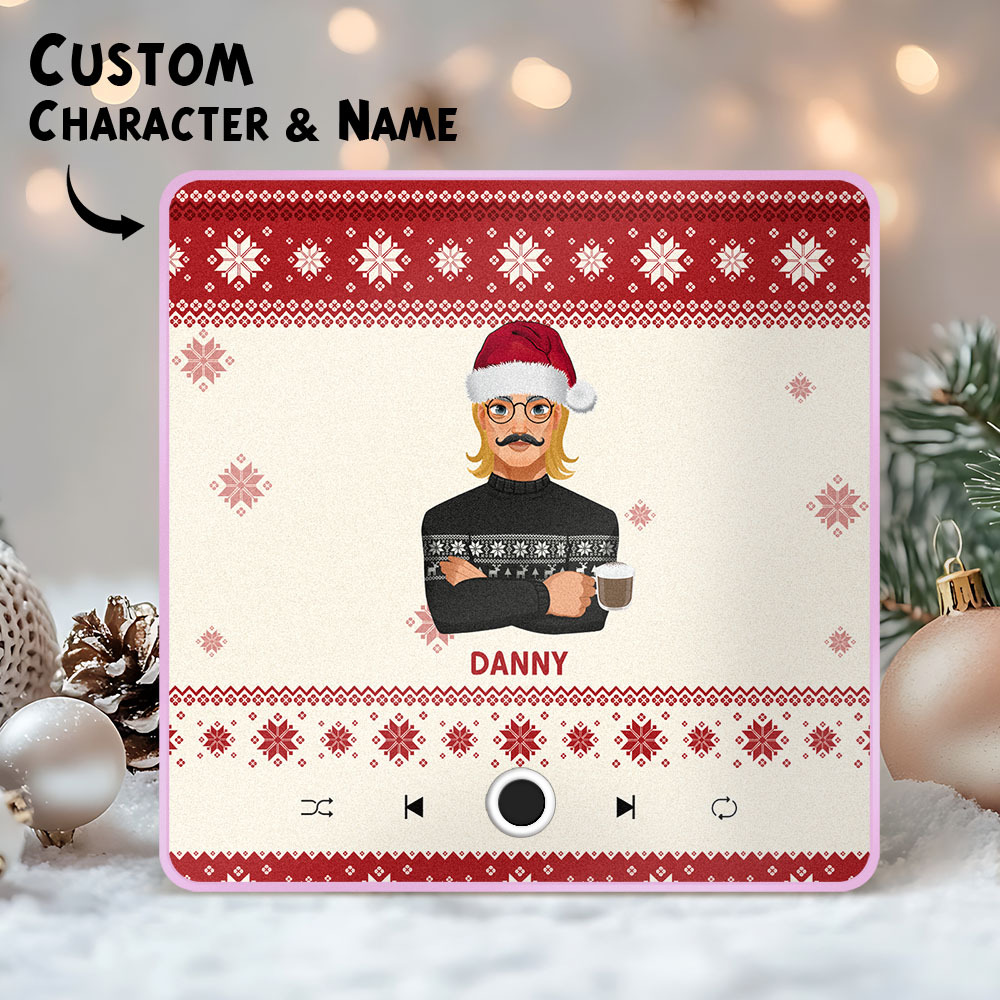 Retrato De Navidad Personalizado, Imán De Nevera Con Música Personalizada, Imanes De Feliz Navidad, Pueden Reproducir Canciones, Regalo De Navidad, Regalos Familiares - mymoonlampes