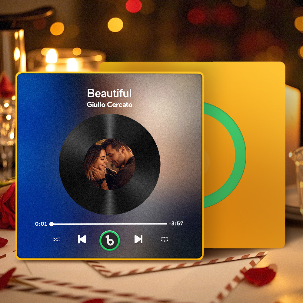 Imán De Nevera Con Música Personalizada, Marco Colorido, Álbum Con Canción Reproducible, Regalo De San Valentín. - mymoonlampes