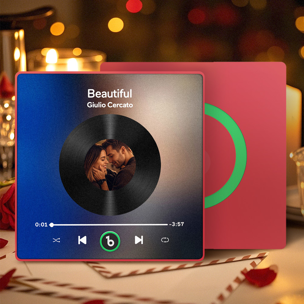 Imán De Nevera Con Música Personalizada, Marco Colorido, Álbum Con Canción Reproducible, Regalo De San Valentín. - mymoonlampes