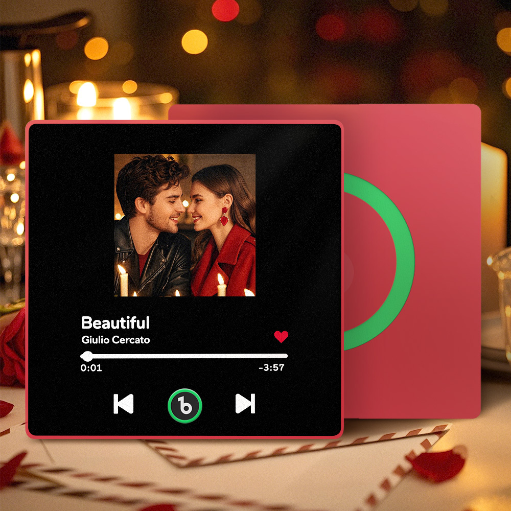 Imán De Nevera Con Música Personalizada, Marco Colorido, Álbum Personalizado, Imán Para Nevera Que Permite Reproducir Canciones, Aniversarios, Regalos De San Valentín. - mymoonlampes