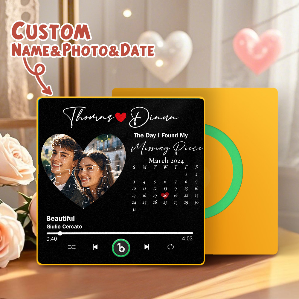 Imanes De Nevera Con Música Personalizados. Imán De Nevera Con Música Personalizado. Marco Colorido. Álbum Con Imán Para Nevera. Puede Reproducir Canciones. Regalo Para Un Amante. - mymoonlampes