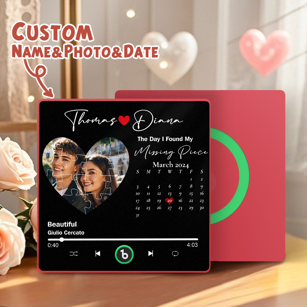 Imanes De Nevera Con Música Personalizados. Imán De Nevera Con Música Personalizado. Marco Colorido. Álbum Con Imán Para Nevera. Puede Reproducir Canciones. Regalo Para Un Amante. - mymoonlampes