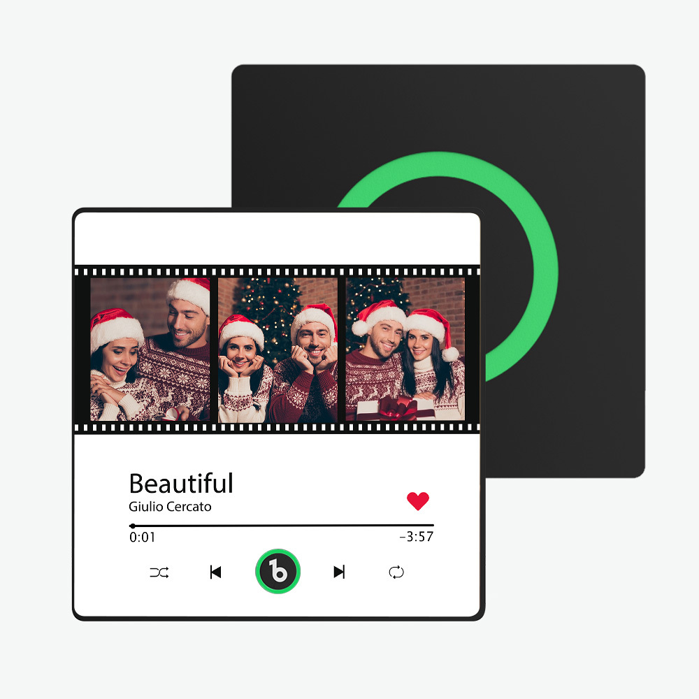 Imán Personalizado Para Nevera Con Música De Color Morado Y Amatista, Nueva Pegatina Fotográfica De Pared Con Música Mejorada 4.0 Que Reproduce Música Sin Teléfono Móvil, Varios Estilos, Regalos Para Parejas - mymoonlampes