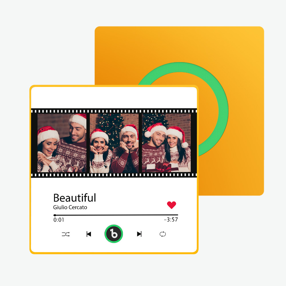 Imán Personalizado Para Nevera Con Música De Color Morado Y Amatista, Nueva Pegatina Fotográfica De Pared Con Música Mejorada 4.0 Que Reproduce Música Sin Teléfono Móvil, Varios Estilos, Regalos Para Parejas - mymoonlampes