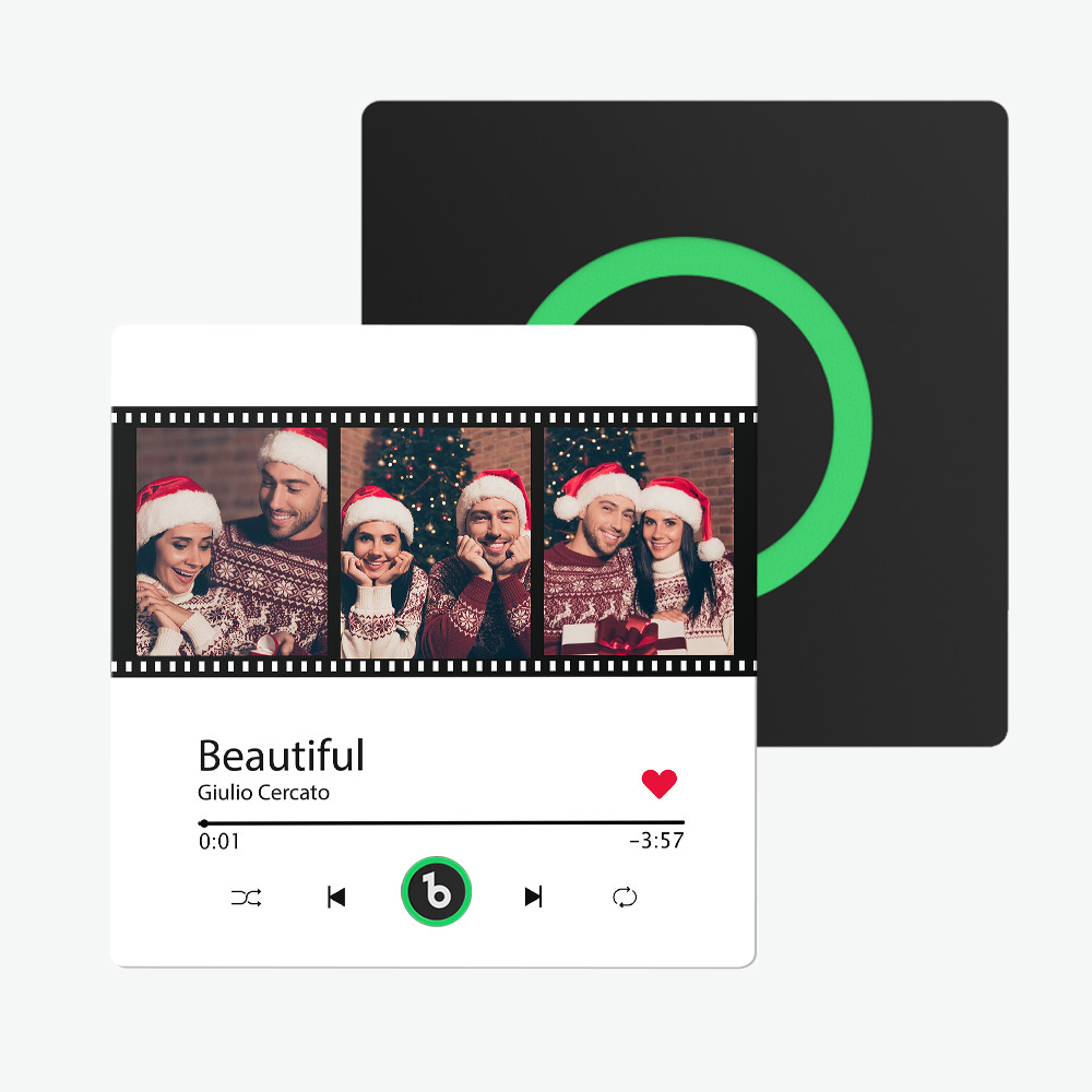 Imán Personalizado Para Nevera Con Música De Color Morado Y Amatista, Nueva Pegatina Fotográfica De Pared Con Música Mejorada 4.0 Que Reproduce Música Sin Teléfono Móvil, Varios Estilos, Regalos Para Parejas - mymoonlampes