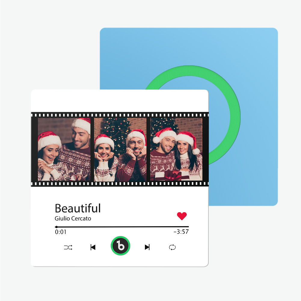 Imán Personalizado Para Nevera Con Música De Color Morado Y Amatista, Nueva Pegatina Fotográfica De Pared Con Música Mejorada 4.0 Que Reproduce Música Sin Teléfono Móvil, Varios Estilos, Regalos Para Parejas - mymoonlampes