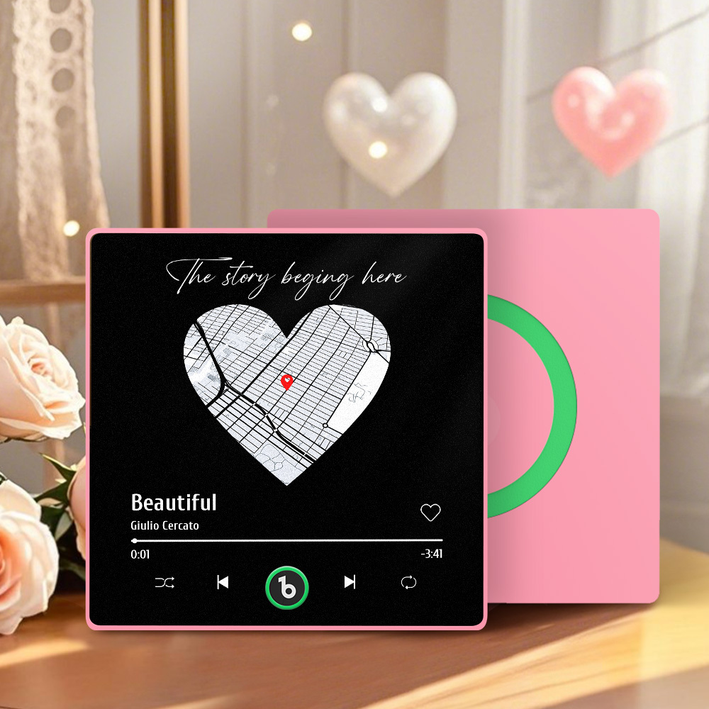 Imán Personalizado Para Nevera Con Música De Color Morado Y Amatista, Nueva Pegatina Fotográfica De Pared Con Música Mejorada 4.0 Que Reproduce Música Sin Teléfono Móvil, Varios Estilos, Regalos Para Parejas - mymoonlampes