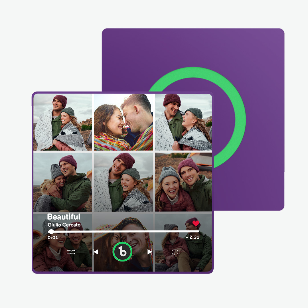 Imán Personalizado Para Nevera Con Música De Color Morado Y Amatista, Nueva Pegatina Fotográfica De Pared Con Música Mejorada 4.0 Que Reproduce Música Sin Teléfono Móvil, Varios Estilos, Regalos Para Parejas - mymoonlampes