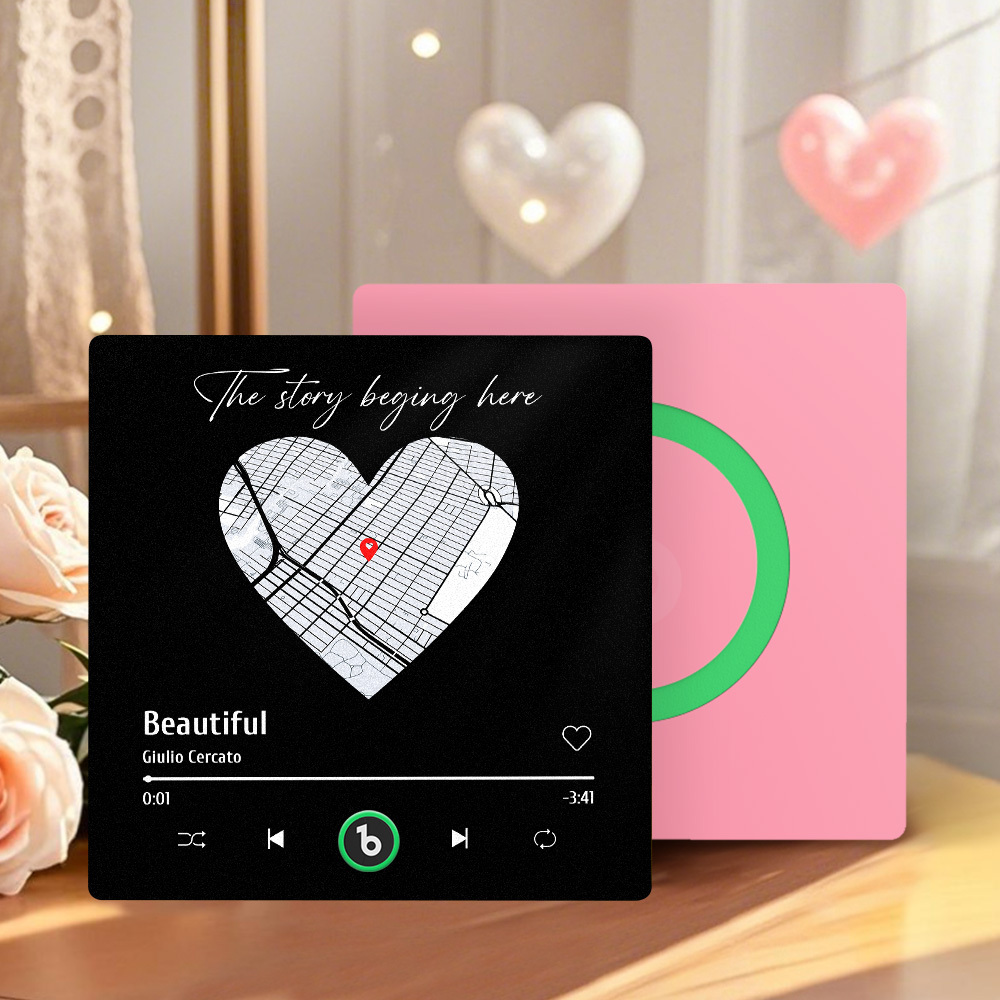 Imán Personalizado Para Nevera Con Música De Color Morado Y Amatista, Nueva Pegatina Fotográfica De Pared Con Música Mejorada 4.0 Que Reproduce Música Sin Teléfono Móvil, Varios Estilos, Regalos Para Parejas - mymoonlampes