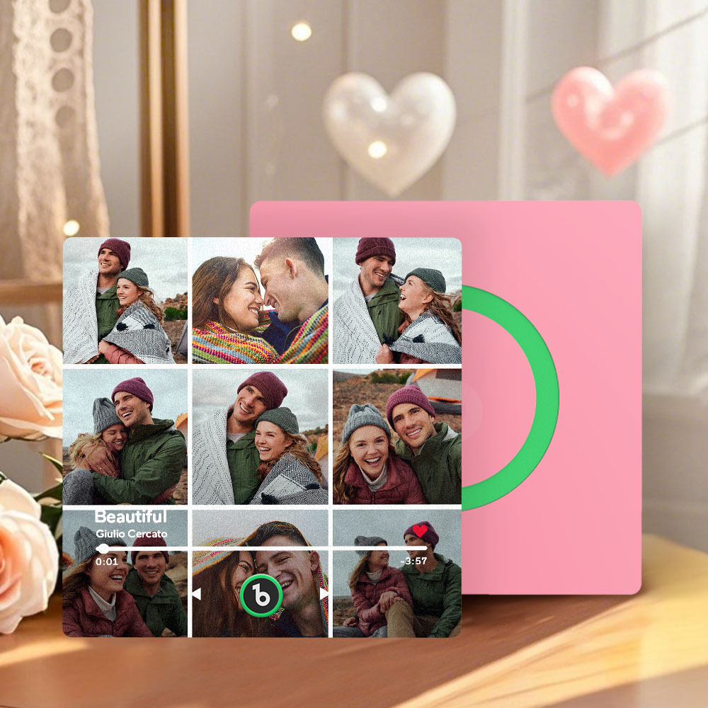 Imán Personalizado Para Nevera Con Música De Color Morado Y Amatista, Nueva Pegatina Fotográfica De Pared Con Música Mejorada 4.0 Que Reproduce Música Sin Teléfono Móvil, Varios Estilos, Regalos Para Parejas - mymoonlampes