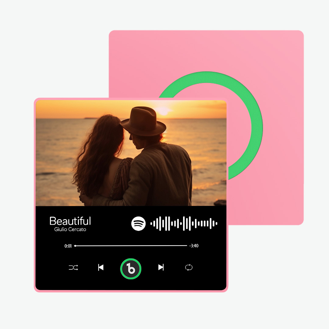 Álbum de fotos personalizado, imán para nevera, adhesivo para pared con fotos y música, movimiento musical reproducible sin teléfono móvil, imán para nevera con música profesional, puede reproducir canciones, regalo para el día del padre