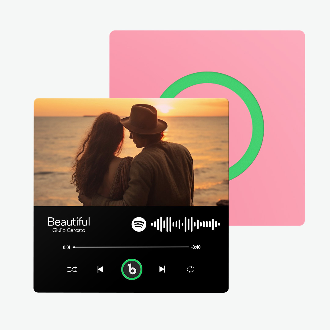 Álbum de fotos personalizado, imán para nevera, adhesivo para pared con fotos y música, movimiento musical reproducible sin teléfono móvil, imán para nevera con música profesional, puede reproducir canciones, regalo para el día del padre