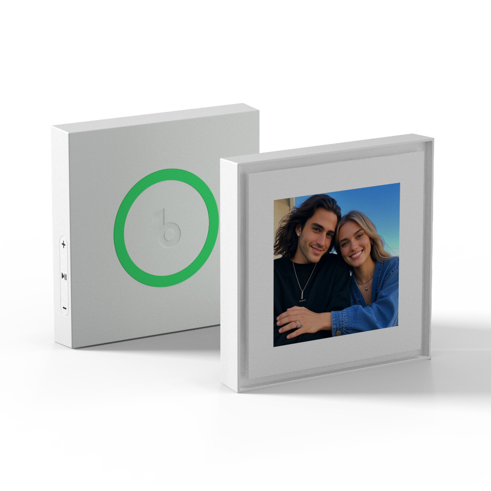 Imán De Nevera Personalizado Con Música Y Fotografías Compatible Con La Funcionalidad Nfc - mymoonlampes
