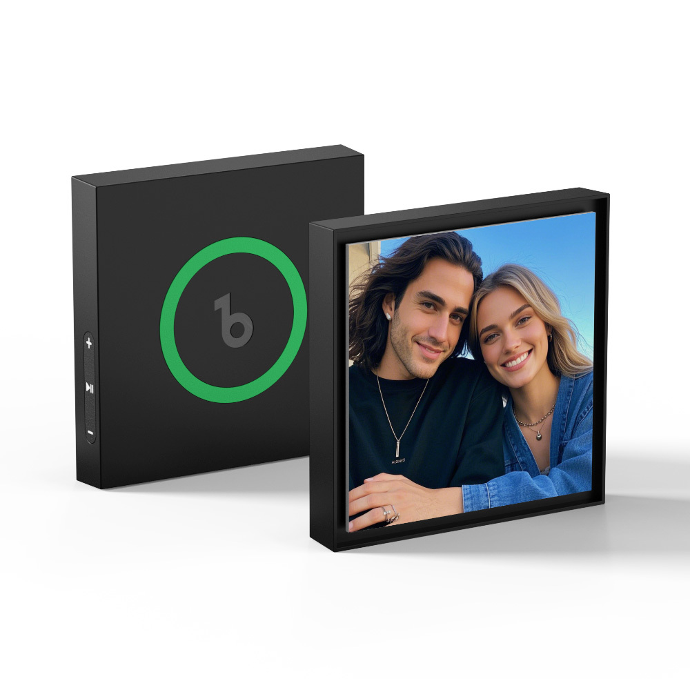Imán De Nevera Personalizado Con Música Y Fotografías Compatible Con La Funcionalidad Nfc - mymoonlampes