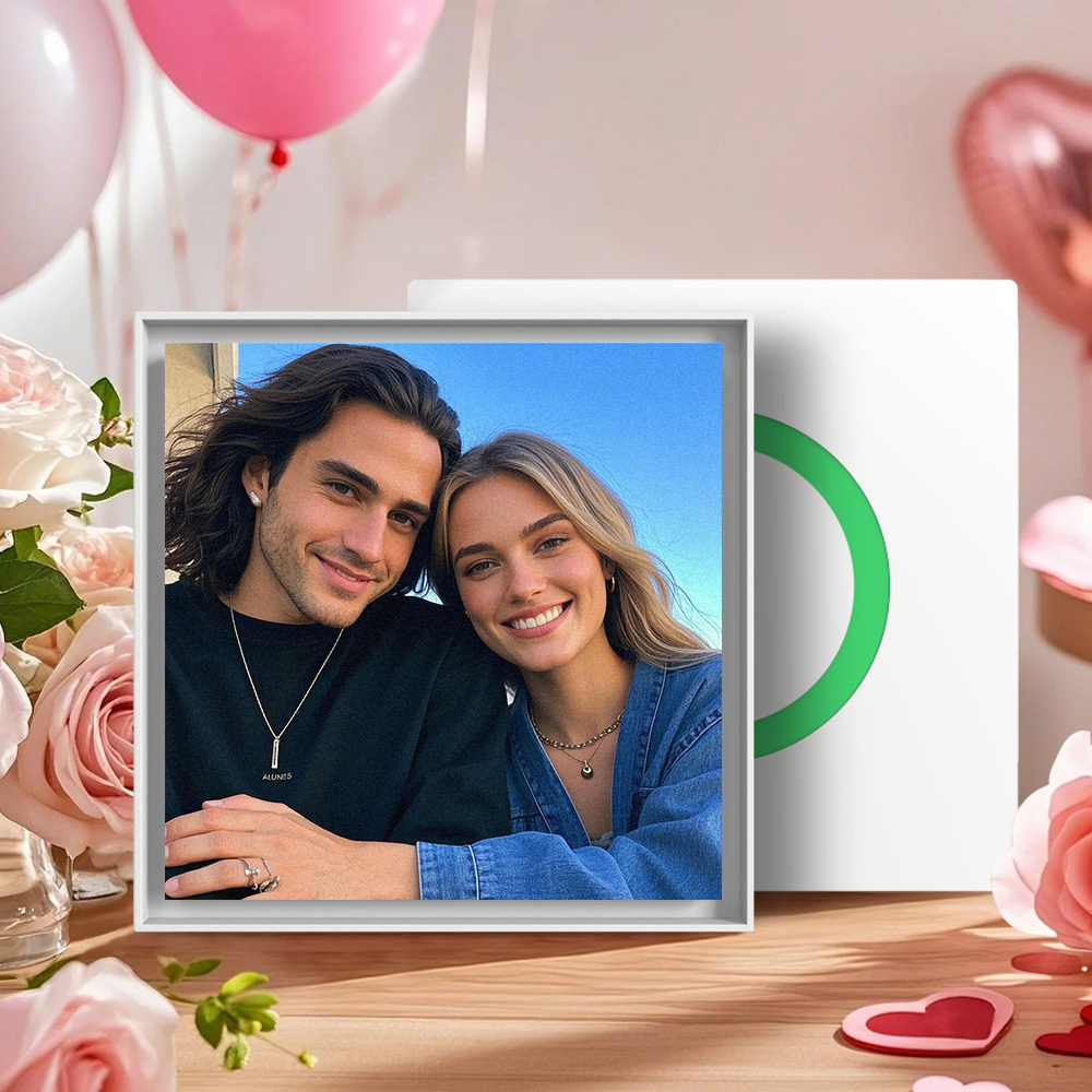 Imán De Nevera Personalizado Con Música Y Fotografías Compatible Con La Funcionalidad Nfc Regalo para parejas