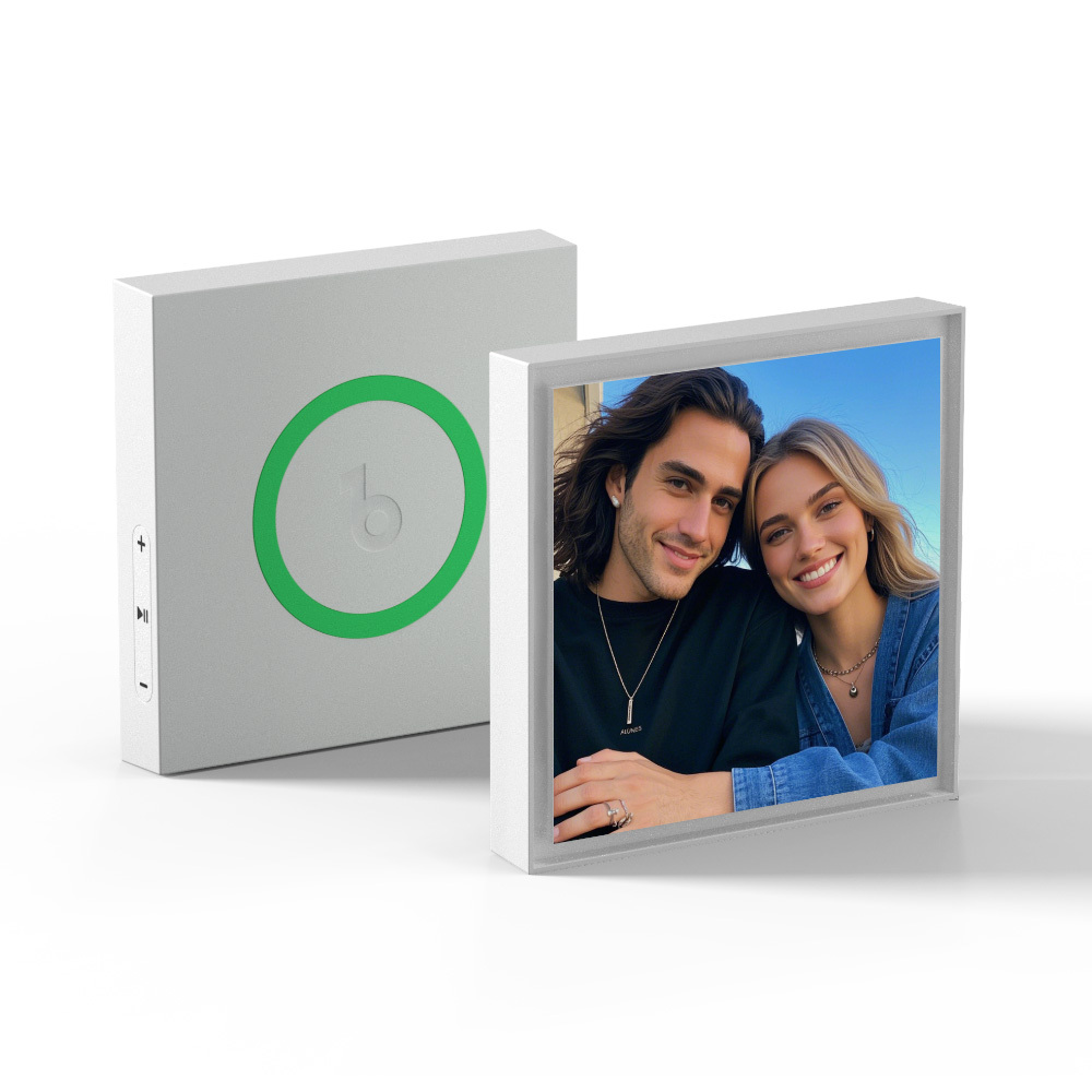 Imán De Nevera Personalizado Con Música Y Fotografías Compatible Con La Funcionalidad Nfc - mymoonlampes