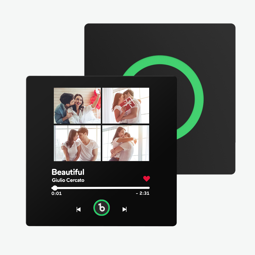 Imán Personalizado Para Nevera Con Música De Color Morado Y Amatista, Nueva Pegatina Fotográfica De Pared Con Música Mejorada 4.0 Que Reproduce Música Sin Teléfono Móvil, Varios Estilos, Regalos Para Parejas - mymoonlampes