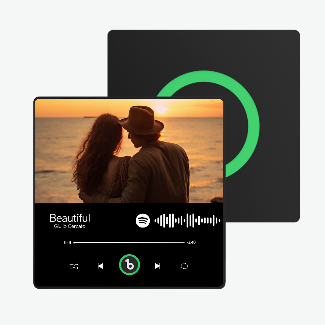 Álbum de fotos personalizado, imán para nevera, adhesivo para pared con fotos y música, movimiento musical reproducible sin teléfono móvil, imán para nevera con música profesional, puede reproducir canciones, regalo para el día del padre