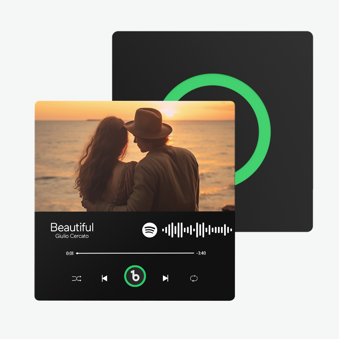 Álbum de fotos personalizado, imán para nevera, adhesivo para pared con fotos y música, movimiento musical reproducible sin teléfono móvil, imán para nevera con música profesional, puede reproducir canciones, regalo para el día del padre
