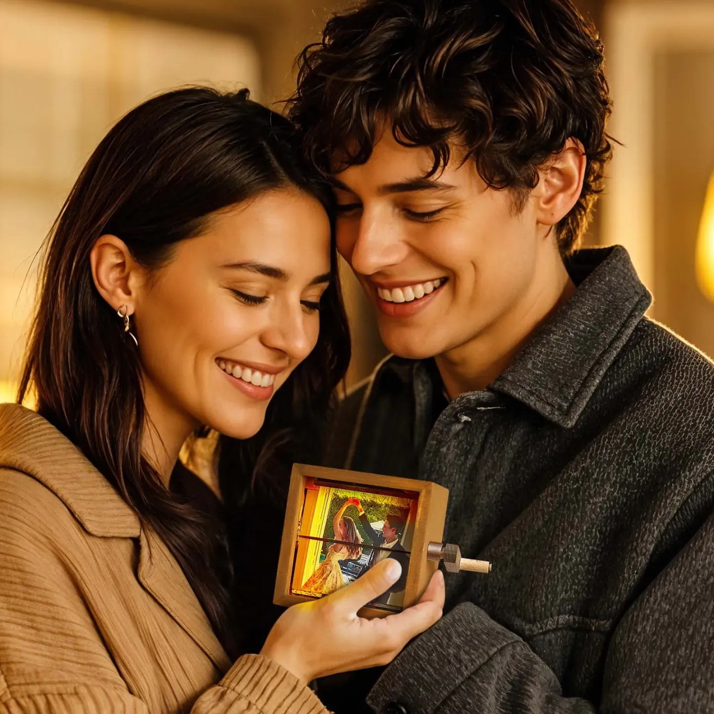Máquina De Animación De Marcos De Flipbook Musical Personalizado Álbum De Fotos Mecánico Con Manivela - mymoonlampes