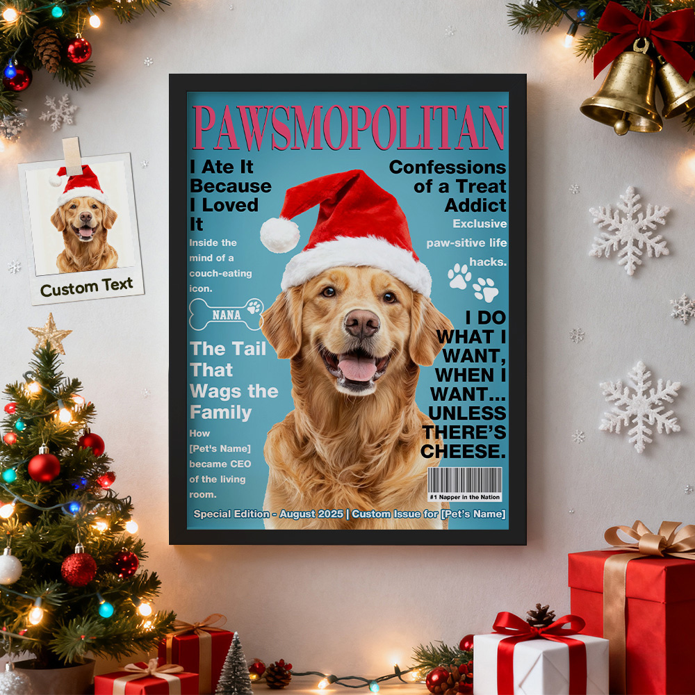 Lienzo Personalizado Para Portada De Revista De Mascotas, Retrato Personalizado De Mascota, Mascota A Partir De Foto - mymoonlampes