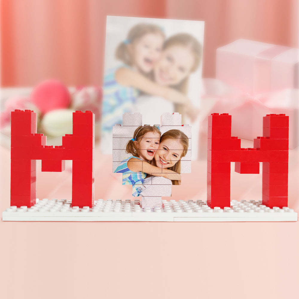 Rompecabezas De Bloques De Construcción Con Foto De Mamá Personalizados, Regalos Para El Día De La Madre - mymoonlampes