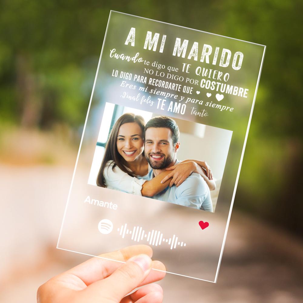 Regalo para él, foto personalizada, texto grabado, placa acrílica, el mejor papá de todos los tiempos