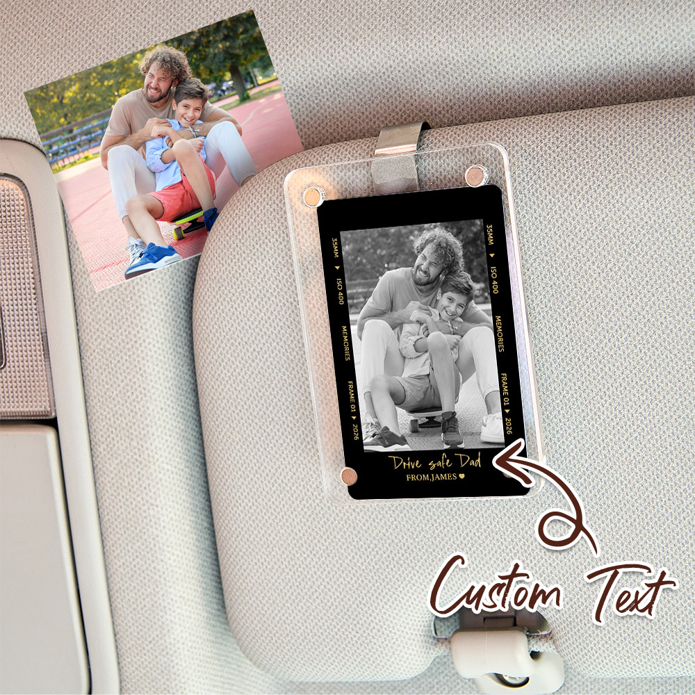 Regalo Del Día Del Padre Para Papá: Clip Para Parasol De Coche Con Foto, Conduce Con Seguridad, Papá, Clip Para Parasol De Coche Con Foto, Regalo Para - mymoonlampes