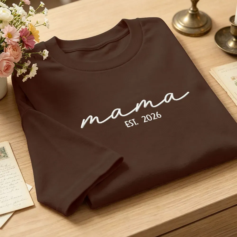 Sudadera Personalizada Bordada Para Mamá, Sudadera Con Capucha Personalizada Bordada Para Mamá, Conjunto Para Mamá Primeriza, Ropa Para Anunciar El Embarazo, Regalos Para El Día De La Madre. - mymoonlampes