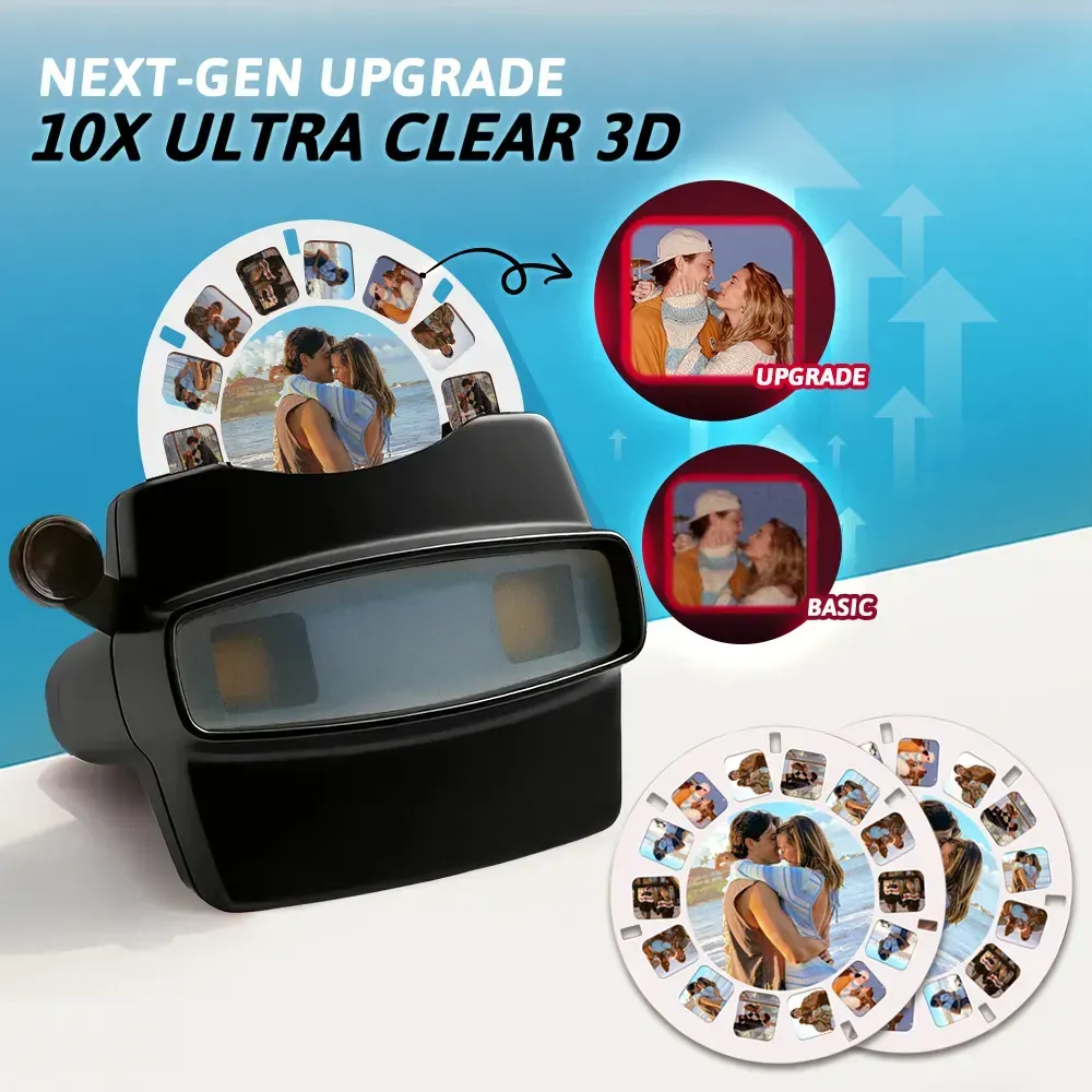 Visor 3d Personalizado Y Carrete. Regalo Navideño Rosa Personalizado Con Tus Propias Fotos. Visor De Texto Y Fotos. Varias Películas Disponibles. Visor Rojo. - mymoonlampes