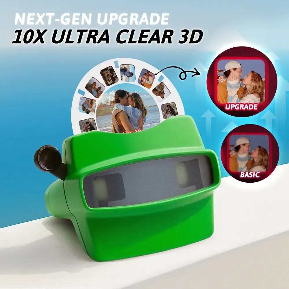 Visor 3d Personalizado Y Carrete. Regalo Navideño Rosa Personalizado Con Tus Propias Fotos. Visor De Texto Y Fotos. Varias Películas Disponibles. Visor Rojo. - mymoonlampes