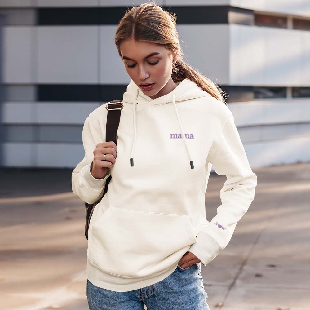 Sudadera Con Capucha Grabada Personalizada Con Bordado De Color, Regalo Para El Día De La Madre - mymoonlampes