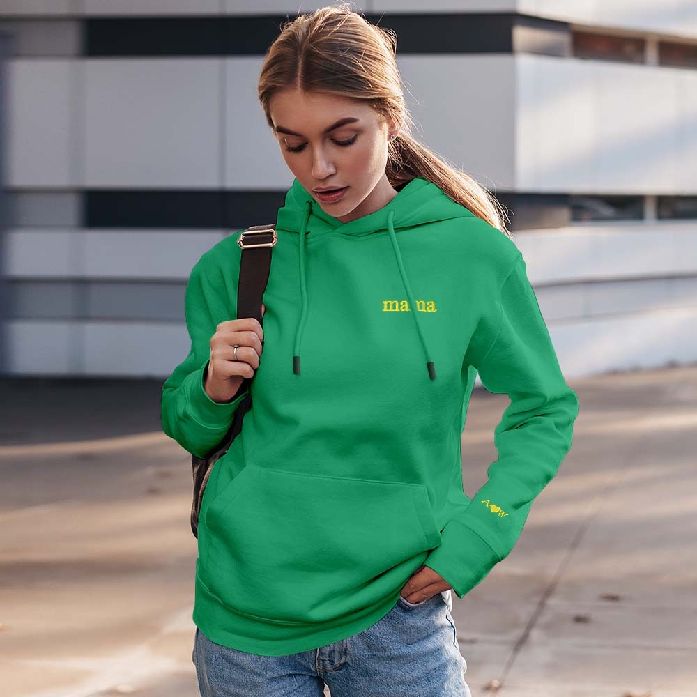 Sudadera Con Capucha Grabada Personalizada Con Bordado De Color, Regalo Para El Día De La Madre - mymoonlampes